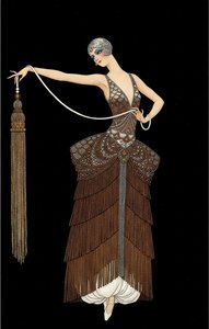 Silhouette Dorata Con Arco D'argento Intrecciato E Frangia Di Bronzo — Valentin Laurent De Courcey
