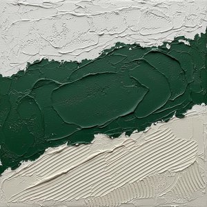 Horizonte Verdante Monolítico: Un Estudio Escultórico En Impasto Y Silencio Orgánico — David Moreau