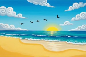 Celestial Rhythm of the Golden Shore