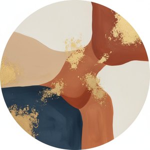 Primordial Equilibrium: A Fluid Dance Of Earth Tones And Gilded Particles — Laurent Fabre