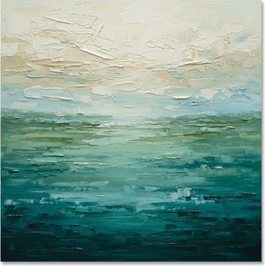 Ephemeral Stratification Of Light Over Vast, Temperate Waters At Dawn's Edge — Christian Noiret