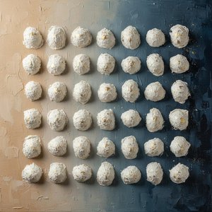 Celestial Orbs In Gilded Relief: A Meditative Study Of Texture And Light — David Moreau