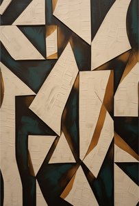 Fragmented Monolith: A Tesselated Study In Earthy Shadows And Structural Tension — Laurent Fabre