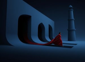 The Crimson Trace in Cobalt Silence