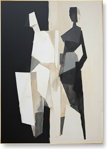 Sombras Fragmentadas En Monocromo: Un Estudio Singular De La Dualidad Humanoide Geométrica — Laurent Fabre