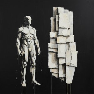 Monolito Frammentato: Uno Studio Singolare Di Solitudine E Ombra Scultorea