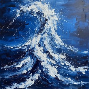 Ephemeral Surge Of Cobalt Tides In A Monumental One Of One Masterpiece — Christian Noiret