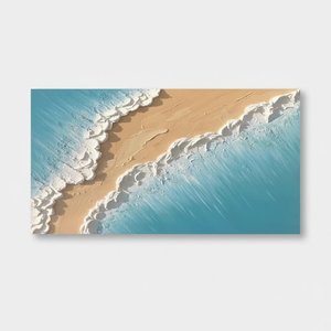 Cerulean Tide: A Sculptural Study Of Ebbing Waves And Infinite Coastal Serenity — David Moreau