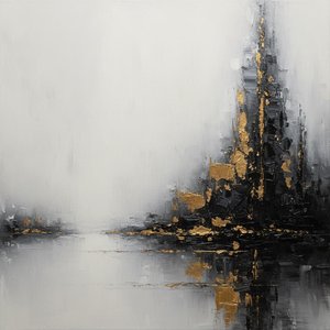 Monolithic Shadows In Gilded Mist: A Singular Study Of Atmospheric Tension — Christian Noiret