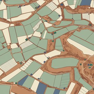 Fragmented Earth Mosaic: A Meditative Study Of Organic Paths And Tectonic Serenity — Jean-paul Blanchet