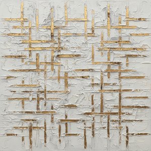 Vergoldete Schnittpunkte: Eine Monumentale Studie Von Gewebtem Gold Und Taktiler Knochentextur — David Moreau