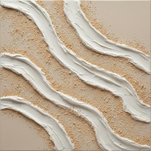 Ritmi Scolpiti In Crema E Sabbia: Uno Studio Monolitico Di Onde Organiche Impasto — David Moreau