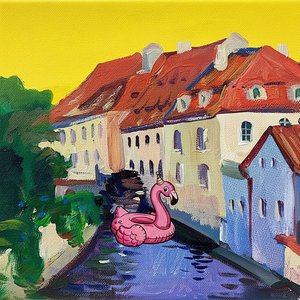 Solitudine Vibrante: Un Riflesso Di Canale Inondato Dal Sole In Espressivi Tratti Impasto — Louis Cartier