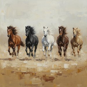 Rhythmic Momentum In Earth And Umber: A Monumental One-of-one Equine Study — Christian Noiret