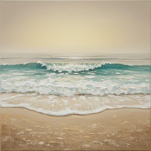 Ethereal Tide: A Sculptural Study Of Serene Coastal Mist And Textured Seafoam — Laurent Roche