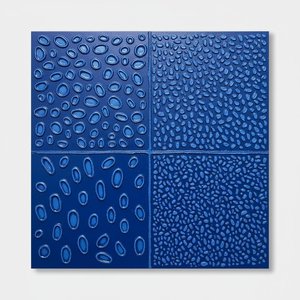 Quadripartite Resonance: Indigo Echoes On Embossed Cobalt Plains Of Memory — Laurent Fabre