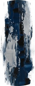 Monolithic Shadows: A Singular Study In Midnight Blue And Sculptural Impasto Texture — Laurent Fabre