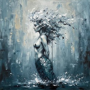 Ethereal Emergence: A Monumental Study Of Solitude Amidst The Turbulent Slate Tides — Christian Noiret