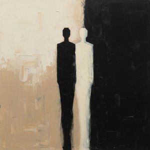 Dualidad Eterna: Un Estudio Monumental De Siluetas Invertidas Y Sombras Táctiles — Laurent Fabre