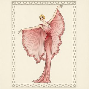 Silhouette Rosate In Un Lavaggio D'inchiostro Floreale Incorniciato — Valentin Laurent De Courcey