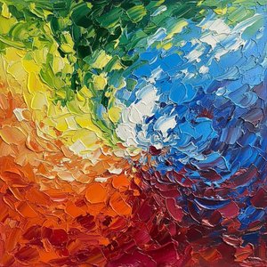 Centrifugă Prismatică: O Explozie Radială Spontană De Impasto Sculptural Și Energie Cromatică — Christian Noiret