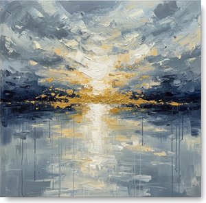 Radiant Core Amidst The Sculptural Shadows Of A Golden Ethereal Horizon — Christian Noiret