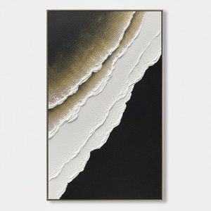 Ethereal Strata Of Gilded Shadow And Sculptural Monochrome Tides — David Moreau