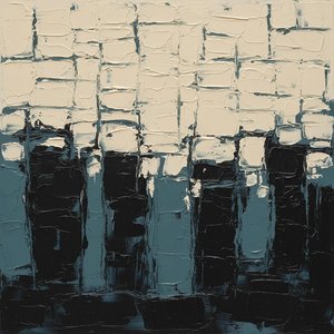 Monolithische Schatten Unter Einem Fragmentierten Himmel Aus Blasser Architektonischer Stille