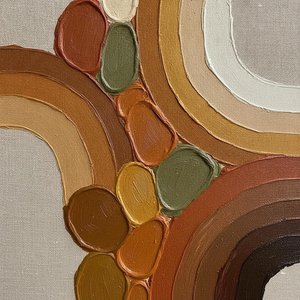 Schichtweise Ockerbögen Und Skulpturale Erdtöne — Laurent Fabre