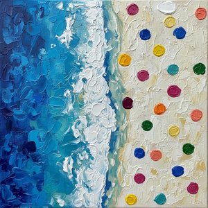 Cerulean Tides And Ethereal Orbs: A Sculptural Study In Oceanic Motion — David Moreau