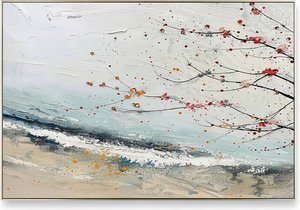 Ephemeral Embers Amidst The Silent Frost Of A Winter Shoreline — Christian Noiret