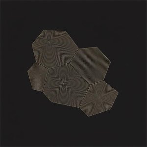 Golden Geometric Echoes: A Singular Meditative Study In Charcoal And Champagne Gold — Laurent Fabre