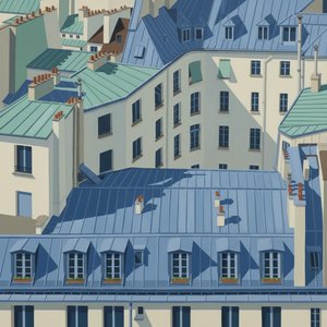 Sérénité Géométrique : Une Étude Monumentale De Plans Urbains Bleus Et D'ombres Silencieuses — Marion Delorme