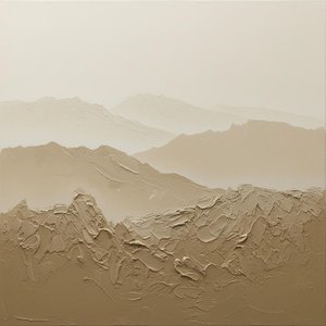 Ethereal Strata Of Sand And Silence: A Monumental Monochromatic Impasto Masterpiece — David Moreau