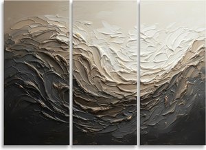 Monolithische Woge: Ein Triptychon Aus Skulpturaler Erde Und Obsidianwellen — David Moreau