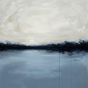 Ätherischer Horizont: Eine Einsame Meditation Über Mitternachtsschatten Und Leuchtenden Nebel