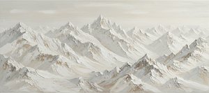 Monolithic Ivory Peaks: A Sculptural Study Of Eternal Alpine Silence And Texture — David Moreau