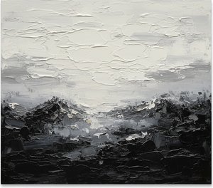 Monolithic Shadows In Ethereal Light: A Singular Study Of Sculptural Monochrome Terrain — David Moreau