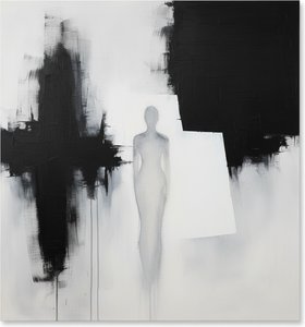Ephemeral Silhouette Amidst The Monolithic Shadows Of A Weightless Void — Laurent Fabre