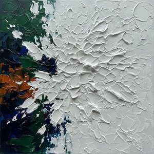 Fragmented Radiance: A Monumental Study In Sculptural White And Primal Earth Tones — David Moreau