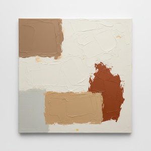 Monolithic Earth Tones: A Sculptural Study In Ochre And Burnt Sienna Impasto — David Moreau