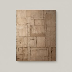 Monolitické Echa Piesku A Kameňa V Sochárskej Geometrickej Reliéfnej Skladbe