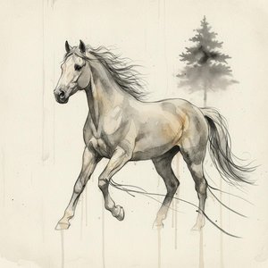 Ephemeral Motion In Sepia: A Solitary Spirit Amidst Fading Ink And Shadows — Christian Noiret