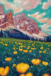 Saffron Radiance Upon The Silent Summit — Aurélie Lemoine