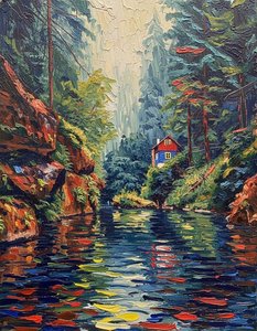 L'éclat De La Solitude: Azure River And The Ochre Canyon — Léa Masson