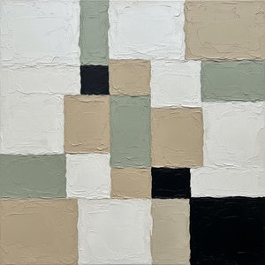 Monolithische Erdtöne: Ein Skulpturales Mosaik Meditativer Geometrischer Abstraktion — David Moreau