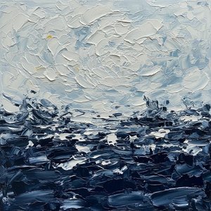Monolithic Tides Of Midnight: A Sculptural Study In Melancholic Sea And Sky — Christian Noiret