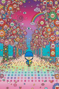 Chromatic Reverie: The Azure Sentinel Within The Infinite Bloom — Jacques Villedieu