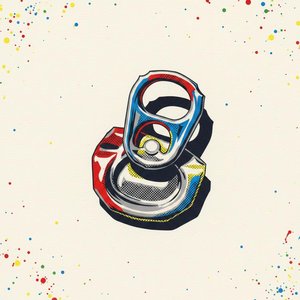Fragmentiertes Silbernes Echo: Eine Singuläre Pop-art-studie In Primärfarben-spritztechnik — Chloé Tessier