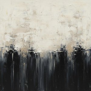 Monolithischer Horizont Aus Alabasterfarbenen Narben Und Herabsinkenden Obsidian-schatten